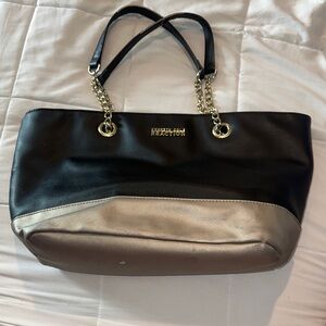 Kenneth Cole Reaction Black and Silver Shoulder Bag
